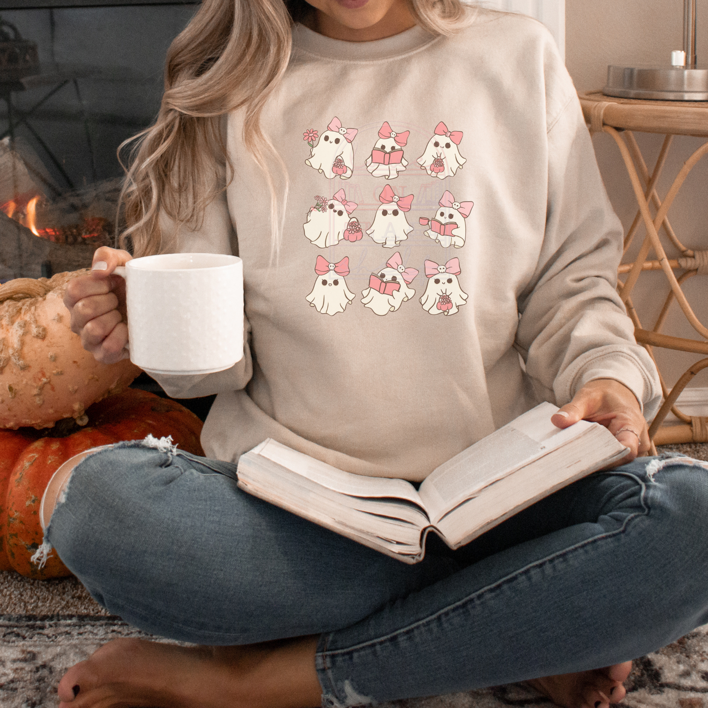 Bookish Girly Ghost Sweatshirt