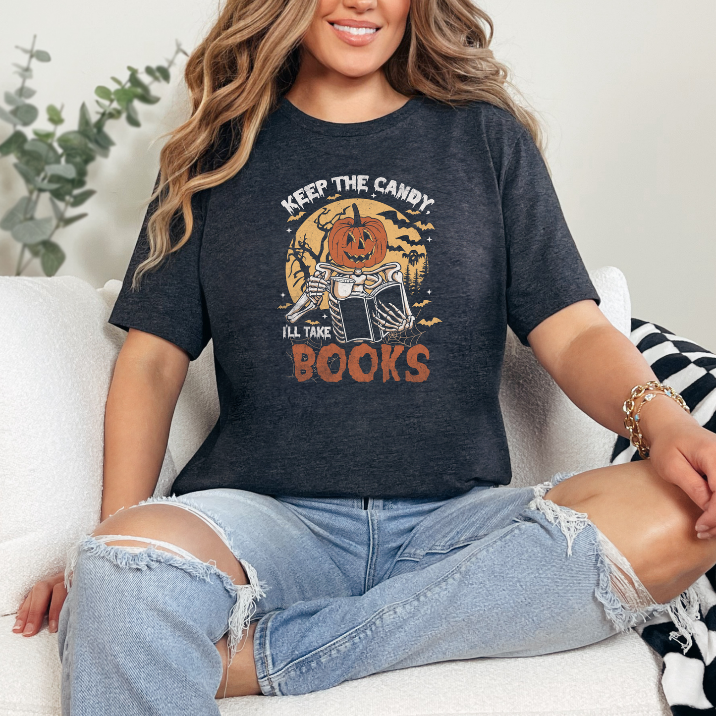 Halloween Jack O Lantern Bookish T-Shirt