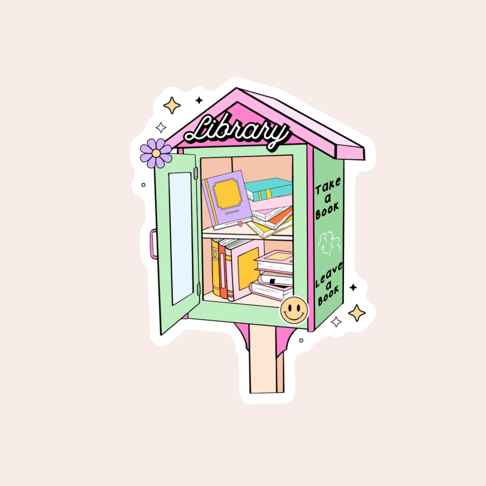 Library Shelf Sticker Book Library Box Sticker – Love On A Shelf