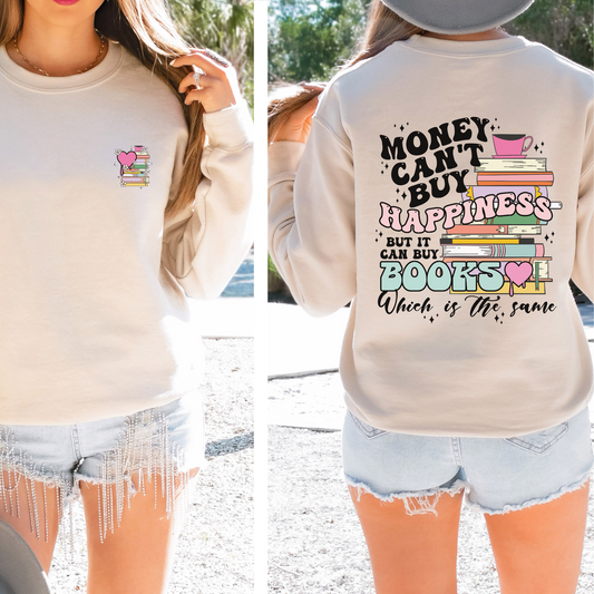 Books Buy Happiness Sweatshirt