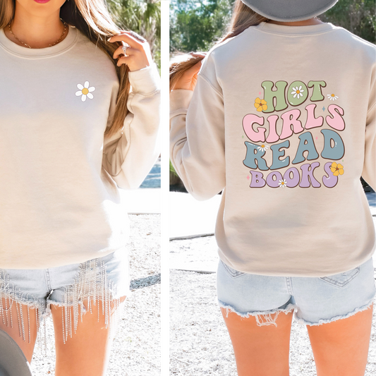 Hot Girls Read Books Sweatshirt